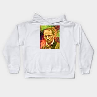 Charles Baudelaire Snow Portrait | Charles Baudelaire Artwork 15 Kids Hoodie